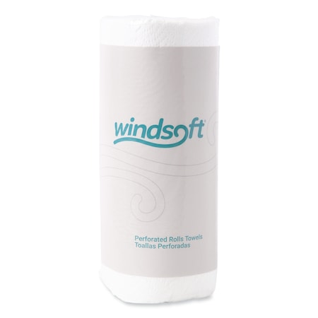 Windsoft Perforated Roll Paper Towels, 2 Ply, 100 Sheets, 74 ft, White WIN1220CT